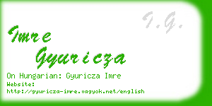 imre gyuricza business card